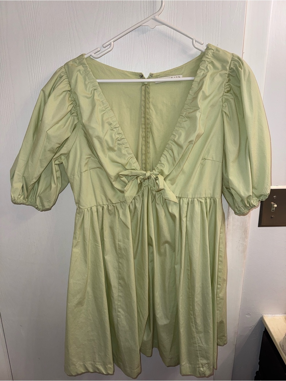 Abercrombie & Fitch Light Lime Tie-Front Dress